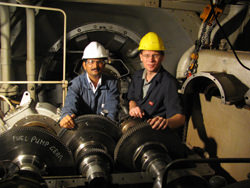Gearbox inspection, repair and commissioning