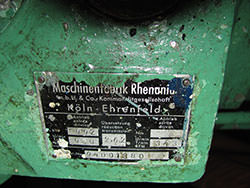 Inspection of a RHENANIA gearbox