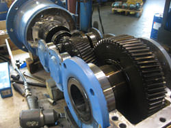 Metso gearbox inspection