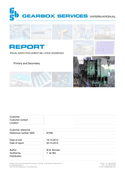 Inspection of a CMD gearbox