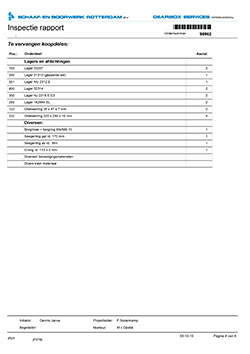 Spares for FLENDER gearbox