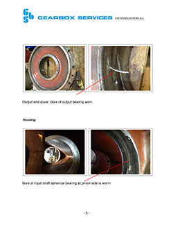 Inspection of a LIPS gearbox