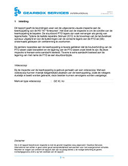 Inspection of a REINTJES gearbox