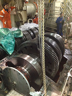 Repair of a Renk gearbox