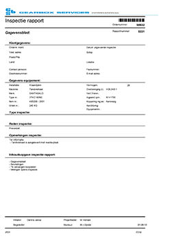 Inspection of a SANTASALO gearbox