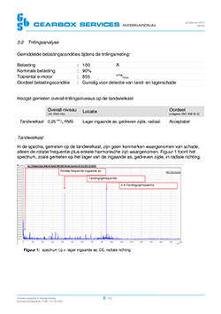 La inspección de una caja de cambios TGW