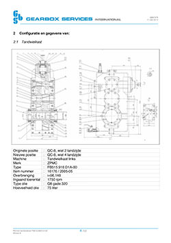 Spares for ZPMC gearbox