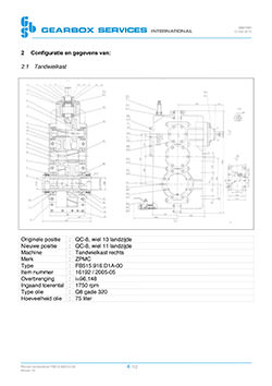 Spares for ZPMC gearbox