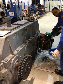 Service on a ZPMC gearbox