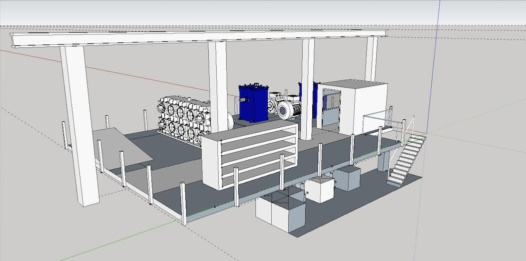 Test run facility for gearboxes with oil purification during test-run