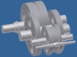 Aligning, vibration analyses, rooth coarse analyses of gearbox of brand KRUPP